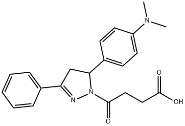 4-(5-[4-(DIMETHYLAMINO)PHENYL]-3-PHENYL-4,5-DIHYDRO-1H-PYRAZOL-1-YL)-4-OXOBUTANOIC ACID Struktur