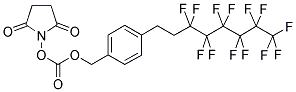 N-[4-(1H,1H,2H,2H-PERFLUOROOCTYL)BENZYLOXYCARBONYLOXY]SUCCINIMIDE Struktur