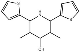 3,5-DIMETHYL-2,6-DI(2-THIENYL)-4-PIPERIDINOL Struktur