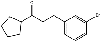 2-(3-BROMOPHENYL)ETHYL CYCLOPENTYL KETONE Struktur