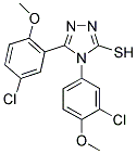 4-(3-CHLORO-4-METHOXY-PHENYL)-5-(5-CHLORO-2-METHOXY-PHENYL)-4H-[1,2,4]TRIAZOLE-3-THIOL Struktur