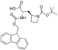 (S,S)-N-ALPHA-9-FLUORENYLMETHYLOXYCARBONYL-(S)-3-(N'-T-BUTYLOXYCARBONYL-AZETIDIN-2-YL)-ALANINE Struktur