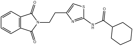 N-(4-[2-(1,3-DIOXO-1,3-DIHYDRO-2H-ISOINDOL-2-YL)ETHYL]-1,3-THIAZOL-2-YL)CYCLOHEXANECARBOXAMIDE Struktur