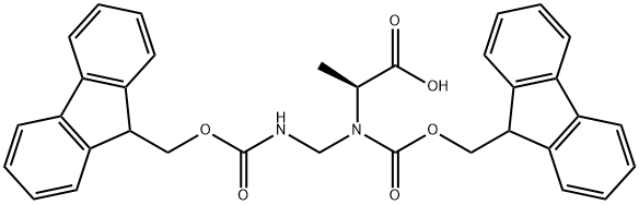 DI-FMOC-N-ALPHA-AMINOMETHYL-L-ALANINE Struktur