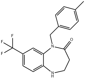 1-(4-METHYLBENZYL)-8-(TRIFLUOROMETHYL)-1,3,4,5-TETRAHYDRO-2H-1,5-BENZODIAZEPIN-2-ONE Struktur