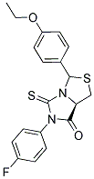 (7AR)-3-(4-ETHOXYPHENYL)-6-(4-FLUOROPHENYL)-5-THIOXOTETRAHYDRO-7H-IMIDAZO[1,5-C][1,3]THIAZOL-7-ONE Struktur