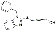 4-[(1-BENZYL-1H-BENZIMIDAZOL-2-YL)THIO]BUT-2-YN-1-OL Struktur