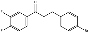 3-(4-BROMOPHENYL)-3',4'-DIFLUOROPROPIOPHENONE Struktur