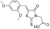 [5-(2,4-DIMETHOXY-BENZYLIDENE)-4-OXO-2-THIOXO-THIAZOLIDIN-3-YL]-ACETIC ACID Struktur