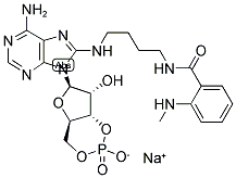 8-(4-[N'-METHYLANTHRANILOYL] AMINOBUTYLAMINO) ADENOSINE-3',5'-CYCLIC MONOPHOSPHATE SODIUM SALT Struktur