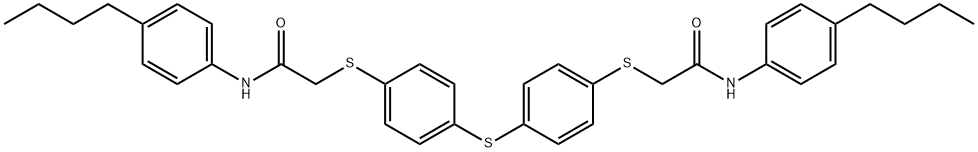 2-((4-[(4-([2-(4-BUTYLANILINO)-2-OXOETHYL]SULFANYL)PHENYL)SULFANYL]PHENYL)SULFANYL)-N-(4-BUTYLPHENYL)ACETAMIDE Struktur