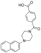 4-([4-(2-NAPHTHYL)PIPERAZIN-1-YL]CARBONYL)BENZOIC ACID Struktur