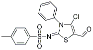 N-[(2E)-4-CHLORO-5-FORMYL-3-PHENYL-1,3-THIAZOL-2(3H)-YLIDENE]-4-METHYLBENZENESULFONAMIDE Struktur