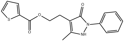 2-(5-METHYL-3-OXO-2-PHENYL-2,3-DIHYDRO-1H-PYRAZOL-4-YL)ETHYL 2-THIOPHENECARBOXYLATE Struktur