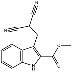 METHYL 3-(2,2-DICYANOETHYL)-1H-INDOLE-2-CARBOXYLATE Struktur