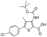 3-TERT-BUTOXYCARBONYLAMINO-5-(4-CHLOROPHENYL)-4-METHYLTHIOPHENE-2-CARBOXYLIC ACID Struktur