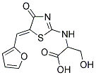 2-([5-[(Z)-2-FURYLMETHYLIDENE]-4-OXO-1,3-THIAZOL-2(4H)-YL]AMINO)-3-HYDROXYPROPANOIC ACID Struktur