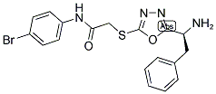 2-[5-(1-AMINO-2-PHENYL-ETHYL)-[1,3,4]OXADIAZOL-2-YLSULFANYL]-N-(4-BROMO-PHENYL)-ACETAMIDE Struktur