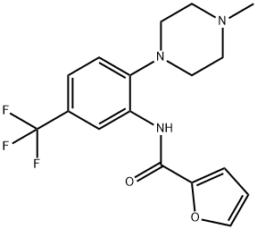 N-[2-(4-METHYLPIPERAZINO)-5-(TRIFLUOROMETHYL)PHENYL]-2-FURAMIDE Struktur