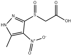 (5-METHYL-4-NITRO-2 H-PYRAZOLE-3-SULFINYL)-ACETIC ACID Struktur