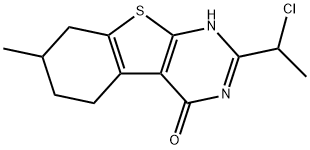 2-(1-CHLOROETHYL)-7-METHYL-5,6,7,8-TETRAHYDRO[1]BENZOTHIENO[2,3-D]PYRIMIDIN-4(3H)-ONE Struktur