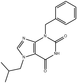 3-BENZYL-7-ISOBUTYL-3,7-DIHYDRO-1H-PURINE-2,6-DIONE Struktur