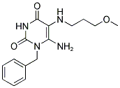 6-AMINO-1-BENZYL-5-(3-METHOXY-PROPYLAMINO)-1H-PYRIMIDINE-2,4-DIONE Struktur