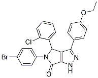 5-(4-BROMOPHENYL)-4-(2-CHLOROPHENYL)-3-(4-ETHOXYPHENYL)-4,5-DIHYDROPYRROLO[3,4-C]PYRAZOL-6(1H)-ONE Struktur