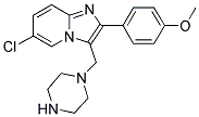 6-CHLORO-2-(4-METHOXY-PHENYL)-3-PIPERAZIN-1-YLMETHYL-IMIDAZO[1,2-A]PYRIDINE Struktur