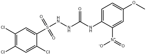 4-(2-NITRO-4-METHOXYPHENYL)-1-((2,4,5-TRICHLOROPHENYL)SULFONYL)SEMICARBAZIDE Struktur