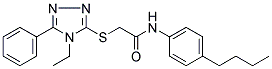 N-(4-BUTYLPHENYL)-2-[(4-ETHYL-5-PHENYL-4H-1,2,4-TRIAZOL-3-YL)SULFANYL]ACETAMIDE Struktur