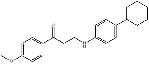 3-(4-CYCLOHEXYLANILINO)-1-(4-METHOXYPHENYL)-1-PROPANONE Struktur