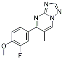 2-FLUORO-4-(6-METHYL[1,2,4]TRIAZOLO[1,5-A]PYRIMIDIN-5-YL)PHENYL METHYL ETHER Struktur