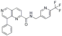 8-PHENYL-N-([6-(TRIFLUOROMETHYL)PYRIDIN-3-YL]METHYL)-1,6-NAPHTHYRIDINE-2-CARBOXAMIDE Struktur