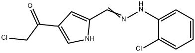 4-(2-CHLOROACETYL)-1H-PYRROLE-2-CARBALDEHYDE N-(2-CHLOROPHENYL)HYDRAZONE Struktur