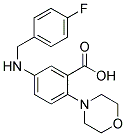 5-[(4-FLUOROBENZYL)AMINO]-2-MORPHOLIN-4-YLBENZOIC ACID Struktur