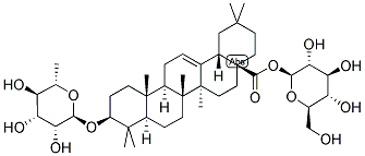 OLEANOLIC ACID 3-O-ALPHA-L-RHAMNOPYRANOSYL GLUCOPYRANOSYL ESTER Struktur