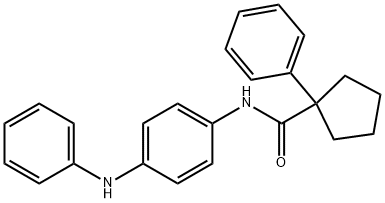 N-(4-(PHENYLAMINO)PHENYL)(PHENYLCYCLOPENTYL)FORMAMIDE Struktur