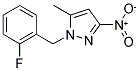 1-(2-FLUORO-BENZYL)-5-METHYL-3-NITRO-1H-PYRAZOLE Struktur