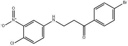 1-(4-BROMOPHENYL)-3-(4-CHLORO-3-NITROANILINO)-1-PROPANONE Struktur