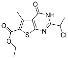 ETHYL 2-(1-CHLOROETHYL)-5-METHYL-4-OXO-3,4-DIHYDROTHIENO[2,3-D]PYRIMIDINE-6-CARBOXYLATE Struktur