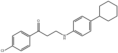 1-(4-CHLOROPHENYL)-3-(4-CYCLOHEXYLANILINO)-1-PROPANONE Struktur