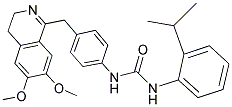 1-(4-((6,7-DIMETHOXY(3,4-DIHYDROISOQUINOLYL))METHYL)PHENYL)-3-(2-ISOPROPYLPHENYL)UREA Struktur