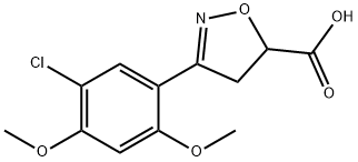 3-(5-CHLORO-2,4-DIMETHOXY-PHENYL)-4,5-DIHYDRO-ISOXAZOLE-5-CARBOXYLIC ACID Struktur