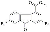 METHYL-2,7-DIBROMO-9-FLUORENONE-4-CARBOXYLATE Struktur