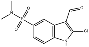 2-CHLORO-3-FORMYL-1H-INDOLE-5-SULFONIC ACID DIMETHYLAMIDE Struktur