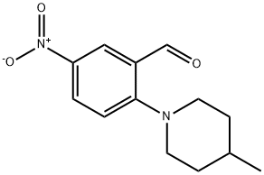 2-(4-METHYL-PIPERIDIN-1-YL)-5-NITRO-BENZALDEHYDE Struktur