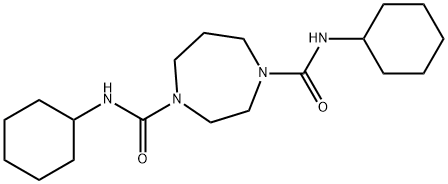 N-CYCLOHEXYL(4-(N-CYCLOHEXYLCARBAMOYL)(1,4-DIAZAPERHYDROEPINYL))FORMAMIDE Struktur