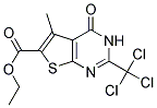 5-METHYL-4-OXO-2-TRICHLOROMETHYL-3,4-DIHYDRO-THIENO[2,3-D]PYRIMIDINE-6-CARBOXYLIC ACID ETHYL ESTER Struktur