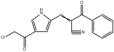 (E)-2-BENZOYL-3-[4-(2-CHLOROACETYL)-1H-PYRROL-2-YL]-2-PROPENENITRILE Struktur